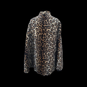 60’s Leopard Cape Poncho Jaguar Print Faux Fur One Size Fits All