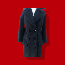 Load image into Gallery viewer, Black Lilli Ann Wool Double Breasted Basic Black Belt Coat