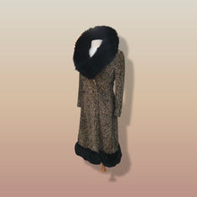 Load image into Gallery viewer, 60’s Vintage Lord and Taylor Coat   Leopard Ocelot Print with Genuine Fur Trim