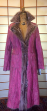 Load image into Gallery viewer, Reversible Pink Suede Fur Coat -Magenta Genuine Made In Paris, DEADSTOCK M/L Penny Lane Made in Paris Afghan Almost Famous