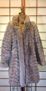 Afghan Reversible Chevron Shearling Lamb Mongolian Lamb Leather Suede Chevron Hippy Penny Lane Hipster Coat M/L/XL