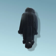 Load image into Gallery viewer, Embroidered Suede Curly Lamb oversized Long Penny Lane Coat