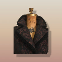 Load image into Gallery viewer, 80s Lace Mesh Black Brown Steampunk Victorian Spring Light Coat