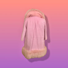 Load image into Gallery viewer, 60s Pink Leather and Fox Fur Coat “Throw and Go” Swing