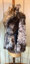 Load image into Gallery viewer, 70s Mongolian Curly Lamb and and Suede Grey Black and White Hippy Chic Penny Lane Coat S/M