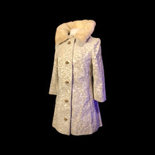 Load image into Gallery viewer, 60’s LIlli Ann Tapestry Brocade Coat with Mink Collar Wedding Holiday