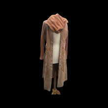 Load image into Gallery viewer, 70’s Suede Sweater Hooded Knit Camel Light Coat