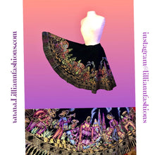 Load image into Gallery viewer, Vintage 50’s Iridescent Velvet Skirt “The Mariachi” Mint Rare Pinup Skirt