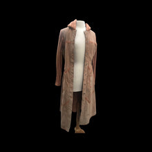 Load image into Gallery viewer, 70’s Suede Sweater Hooded Knit Camel Light Coat