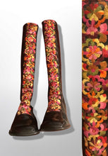 Load image into Gallery viewer, 60’s Vintage Boots Embroidered Vinyl Zip up Gogo Style Waterproof Boots Size 7/7.5