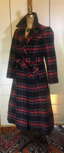 Load image into Gallery viewer, Plaid Pendleton Wool Red Double Breasted Fit Flare Princess Wool Coat S/M