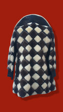 Load image into Gallery viewer, 60’s 70’s “Chess Board” Mosaic Intarsia Patchwork Mink Coat Leather Coat