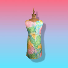 Load image into Gallery viewer, 60’s Shift Dress and Coat Set by I. Magnin Pastel Floral Pink Blue Crystal Buttons