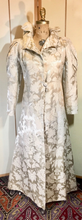 Load image into Gallery viewer, Vintage Ingrid Bergman Film Noir 1940's Heavy Silk Brocade Satin Fit Flare Opera Wedding Dress Dressing Kimono Asian Victorian Inspired