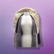 Load image into Gallery viewer, 70’s Vintage Deep Purple Suede and Shearling Boho Princess Penny Lane Coat