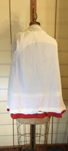 Load image into Gallery viewer, Vintage Women Lilli Ann Red White Blue 60s Mod Coat Wool Knit Attached Scarf Flexible Size