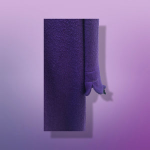 40’s 50’s Purple Long Boucle Coat with Curly Lamb Fur