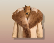 Load image into Gallery viewer, 60’s Camel Coat Printed Vicuna Fur Wool Cashmere Rare Collectible