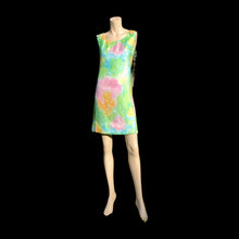 Load image into Gallery viewer, 60’s Shift Dress and Coat Set by I. Magnin Pastel Floral Pink Blue Crystal Buttons