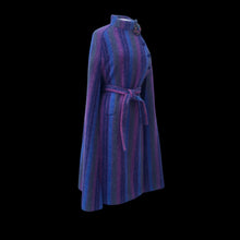 Load image into Gallery viewer, Vintage 60’s 70’s Wool Cape in Purple, Blue, Magenta Long Poncho