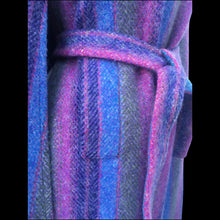 Load image into Gallery viewer, Vintage 60’s 70’s Wool Cape in Purple, Blue, Magenta Long Poncho