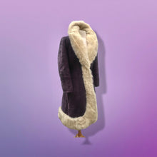 Load image into Gallery viewer, 70’s Vintage Deep Purple Suede and Shearling Boho Princess Penny Lane Coat