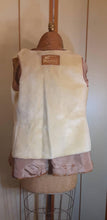 Load image into Gallery viewer, 70s Caramel Tan Leather Coat Vintage Women's Fit Flare Multi Pockets Career Boho Removable Sherpa Liner Montgomery Ward "short trench/spy"