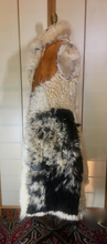 Load image into Gallery viewer, Suede Sheepskin Shearling Afghan Penny Lane Coat Princess Fit and Flare Almost Famous Small Boho Hippy Bohemian Made in Turkey XS/S
