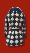 Load image into Gallery viewer, 60’s 70’s “Chess Board” Mosaic Intarsia Patchwork Mink Coat Leather Coat