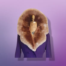 Load image into Gallery viewer, 40’s Vintage Purple Coat with Massive Mouton Ombré Collar Fit and Flare “New Look” Post World War II