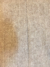 Load image into Gallery viewer, Vintage 70s Women&#39;s Coat Herringbone Wool Pattern MASSIVE Shearling Collar Fit Flare