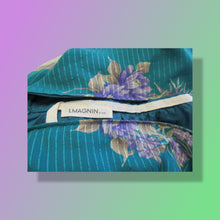 Load image into Gallery viewer, 70’s 80’s I Magnin Chiffon Dress Scarf Set Teal/Purple/Yellow