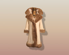 Load image into Gallery viewer, 60’s Camel Coat Printed Vicuna Fur Wool Cashmere Rare Collectible