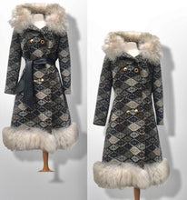 Load image into Gallery viewer, 60’s 70’s Tapestry Shearling Penny Lane Boho Coat