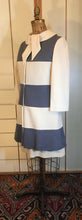 Load image into Gallery viewer, 60s Vintage Coat Dress Lilli Ann Mod Striped A Line Jackie Kennedy