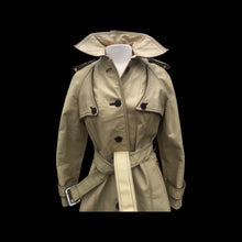 Load image into Gallery viewer, 70’s Cream Beige Leather Spy Trench