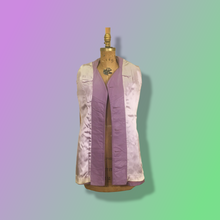 Load image into Gallery viewer, 70’s Vintage Purple Lavender Leather Coat Double Breasted Iconic 70’s Collar