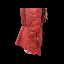 Load image into Gallery viewer, Vintage 70s-90s Leather Shearling Fox Fur Pink Red Short Jacket Coat Made in Turkey