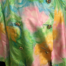 Load image into Gallery viewer, 60’s Shift Dress and Coat Set by I. Magnin Pastel Floral Pink Blue Crystal Buttons