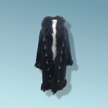 Load image into Gallery viewer, Embroidered Suede Curly Lamb oversized Long Penny Lane Coat