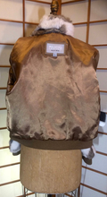 Load image into Gallery viewer, BOHO Grunge Vintage 90's Wilson Fur Zip up Short Bomber Coat Jacket L/XL penny lane almost famous