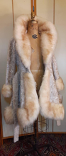 Load image into Gallery viewer, Women's Vintage Coat- 60s 70s White Cream Princess Pinup Coat Thick with Shearling Fit Flare penny lane almost famous
