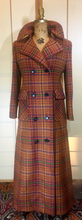 Load image into Gallery viewer, Vintage Plaid Calvin Plaid Full Length Couture Double Breasted Thick Wool S/M