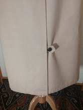 Load image into Gallery viewer, Trench Spy Coat Metal and Leather Hardware Detail, Couture M/L/XL Tan Beige &quot;Burberry Sisal Stye&quot;