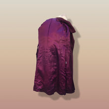 Load image into Gallery viewer, Vintage Wine Maroon Wool Mad Men 60’s Mohair Peacoat with Cross Mink Collar Mod