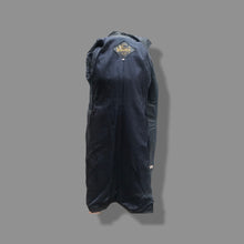 Load image into Gallery viewer, 70’s Spy Trench Leather Coat with Removable Shearling Collar Dark Blue