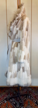 Load image into Gallery viewer, Women's Vintage Fur Coat- 70s Fur Patchwork Mink, Leather, Fox Fur Nature's Colors Mosaic Princess Ultra Warm Coat Long Rare