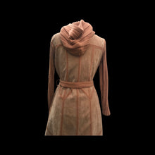 Load image into Gallery viewer, 70’s Suede Sweater Hooded Knit Camel Light Coat