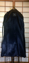 Load image into Gallery viewer, Piano Key Black Leather Trench with Cream Azurene Mink Asymmetrical Trimmed Coat 60s 70s Mod Hippy Pane Lane Almost Famous S/M/L