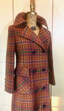 Load image into Gallery viewer, Vintage Plaid Calvin Plaid Full Length Couture Double Breasted Thick Wool S/M